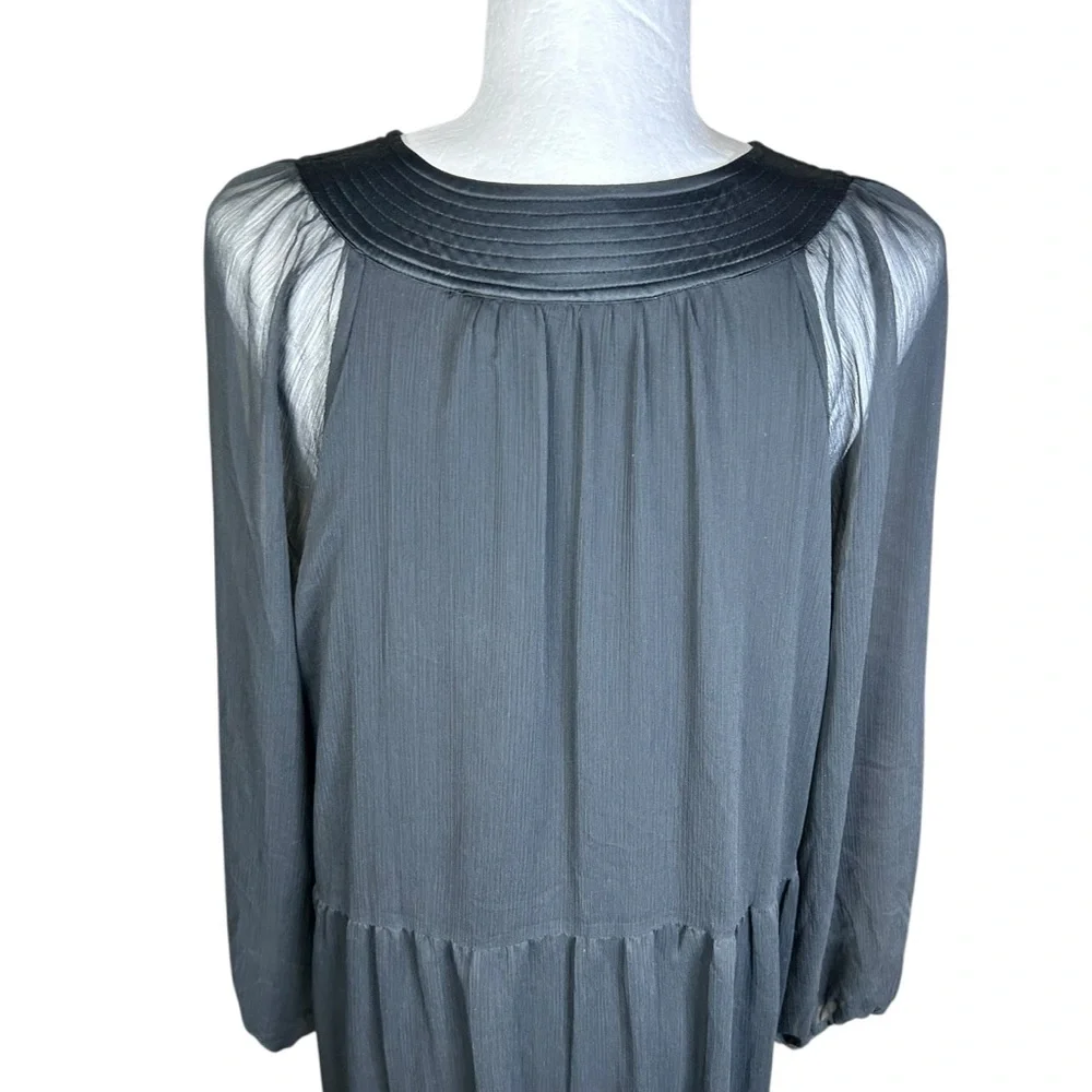Soft Surroundings Olga Tiered Maxi Dress XL Whimisgoth Dark Romantic Boho - Picture 9 of 14